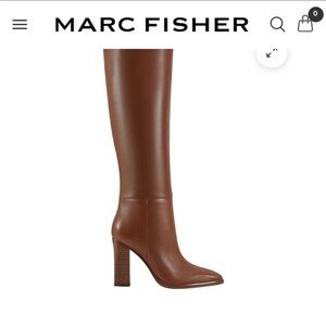 Marc Fisher Brown Heeled Boots